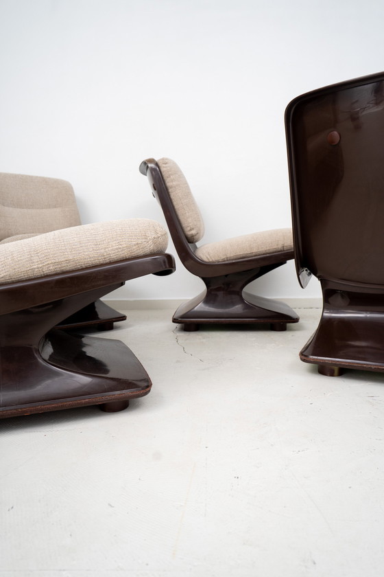 Image 1 of Set of 4 lounge chairs by Albert Jacob for Grosfilex 