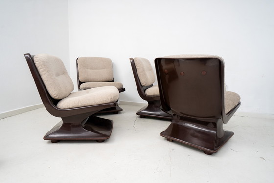 Image 1 of Set of 4 lounge chairs by Albert Jacob for Grosfilex 