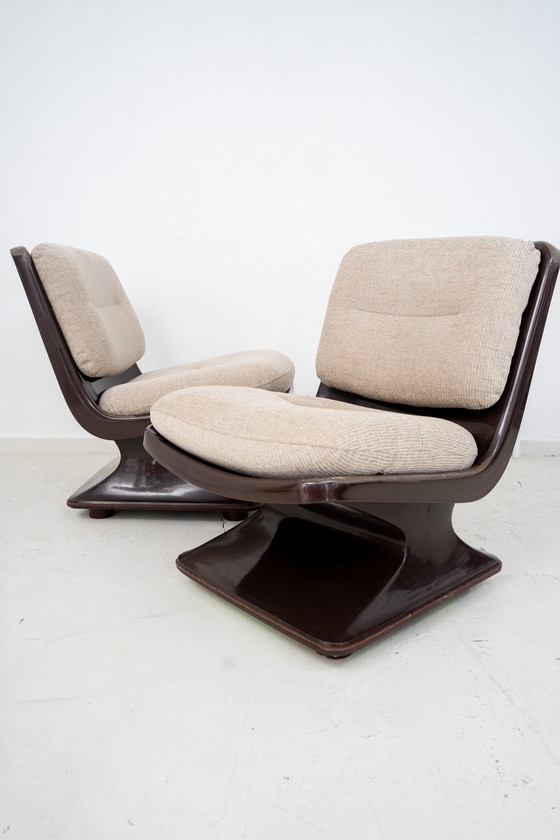 Image 1 of Set of 4 lounge chairs by Albert Jacob for Grosfilex 