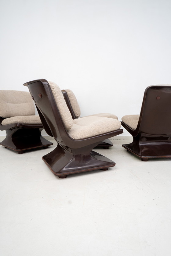 Image 1 of Set of 4 lounge chairs by Albert Jacob for Grosfilex 