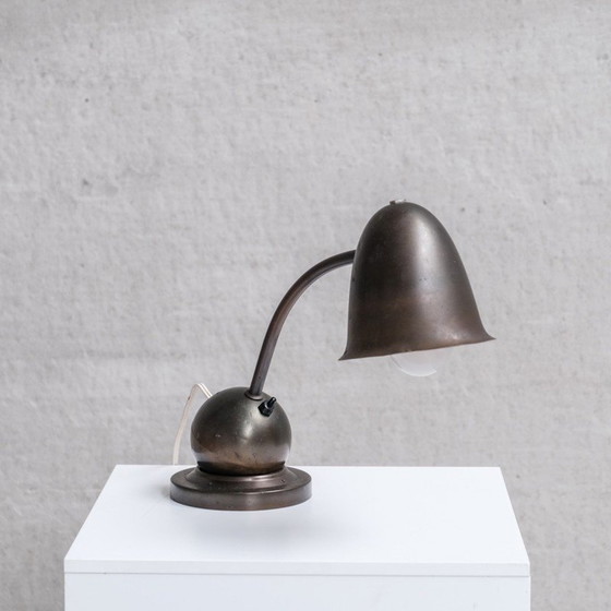 Image 1 of Vintage adjustable brass desk lamp by W.H Gispen for Daalderop, Netherlands 1930