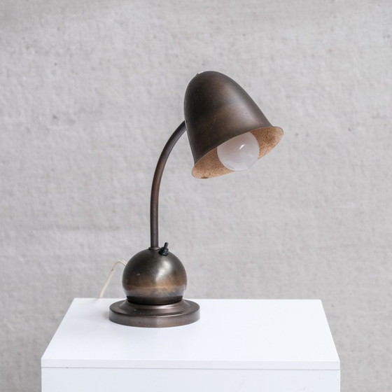 Image 1 of Vintage adjustable brass desk lamp by W.H Gispen for Daalderop, Netherlands 1930
