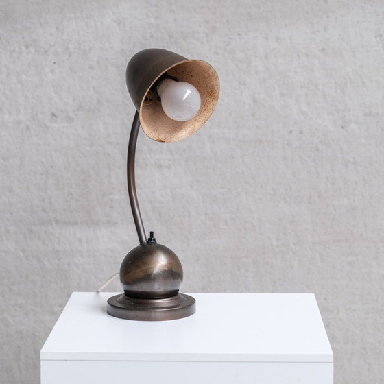 Image 1 of Vintage adjustable brass desk lamp by W.H Gispen for Daalderop, Netherlands 1930