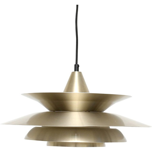 Vintage brass pendant lamp, Denmark 1970