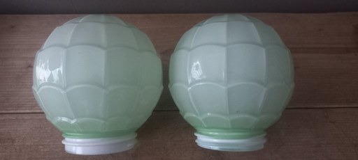 2x Thabur Artichoke Glass Lampshades