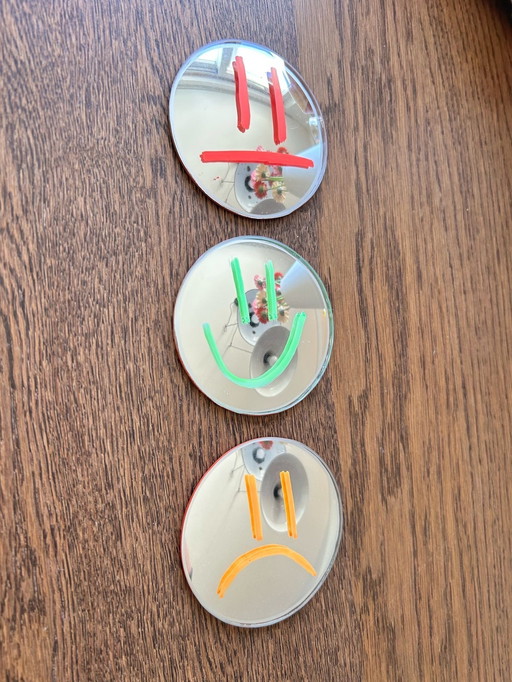 Small Butler Mirrors with Smileys