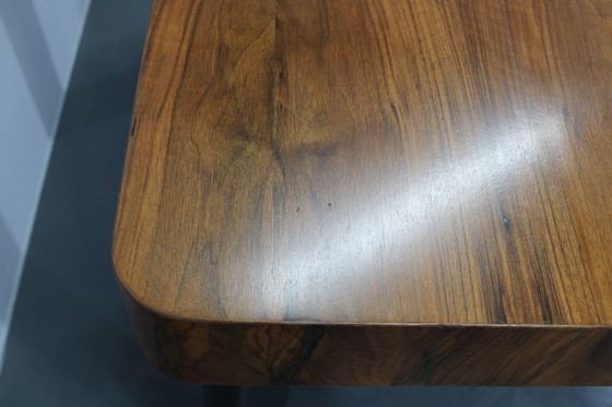 Image 1 of 1930S Art Deco Extendable Dining Table In Walnut Finish ,Czechoslovakia