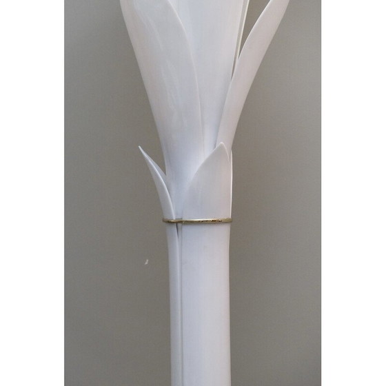 Image 1 of Lampada da terra vintage Tulipe in perspex e ottone per Rougier, Canada 1980