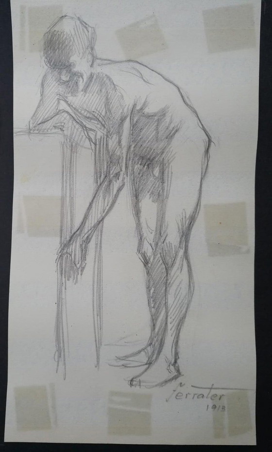 Image 1 of 2X Original Drawings By Antoni Ferrater Feliu 1913