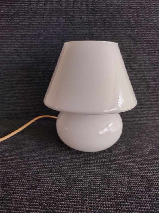 Image 1 of Mushroom Lamp - Vintage - Opaline Glass