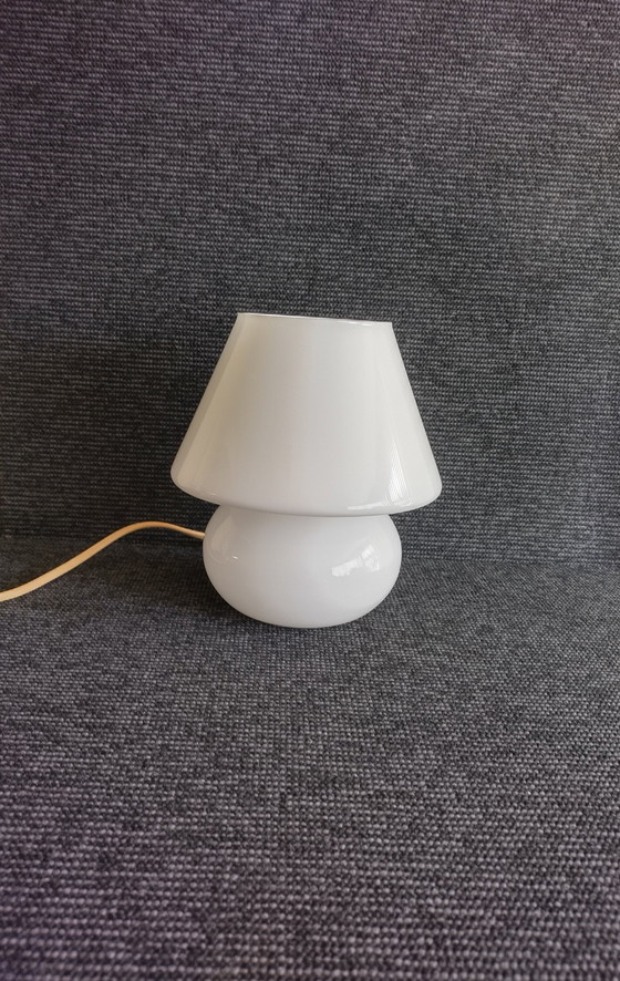 Image 1 of Mushroom Lamp - Vintage - Opaline Glass