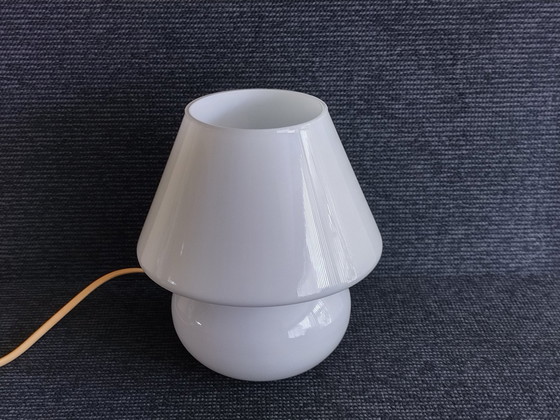 Image 1 of Mushroom Lamp - Vintage - Opaline Glass