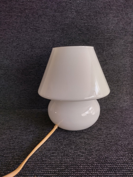 Image 1 of Mushroom Lamp - Vintage - Opaline Glass