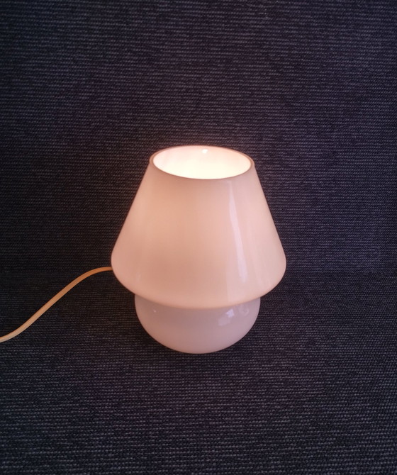 Image 1 of Mushroom Lamp - Vintage - Opaline Glass