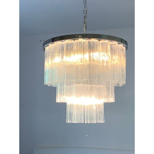 Murano Glass Sputnik Chandelier, Mazzega Style