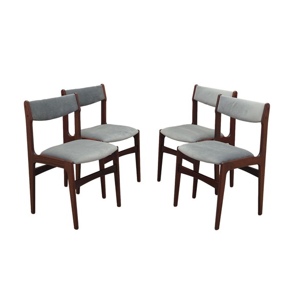 Image 1 of Set Of Four Mahogany Chairs, Danish Design, 1970S, Manufacture: Denmark