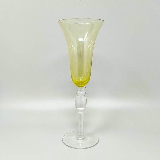 Image 1 of 1960S Astonishing Set Of Six Murano Glasses. Made In Italy