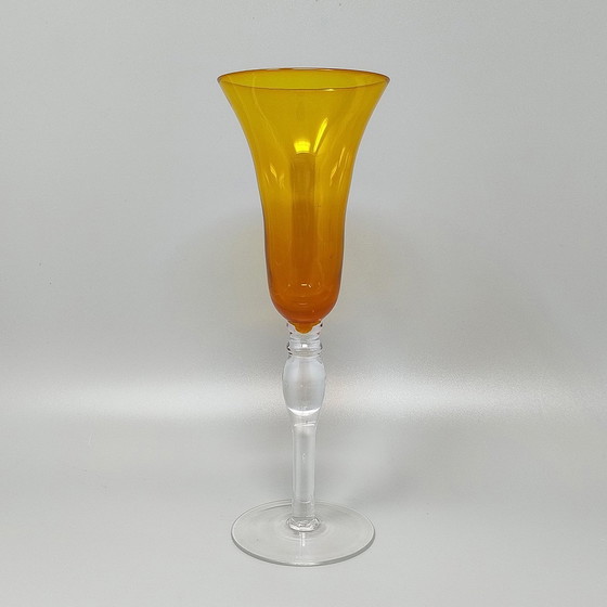 Image 1 of 1960S Astonishing Set Of Six Murano Glasses. Made In Italy