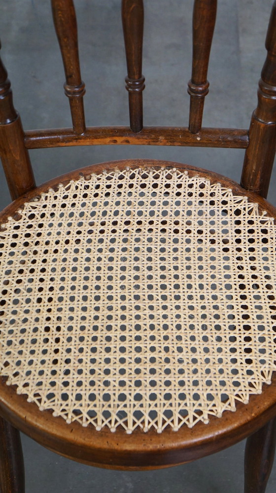 Image 1 of 4 x Thonet bistro chair with new matted seat