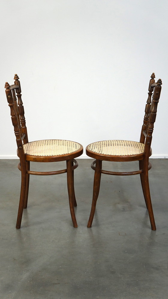 Image 1 of 4 x Thonet bistro chair with new matted seat