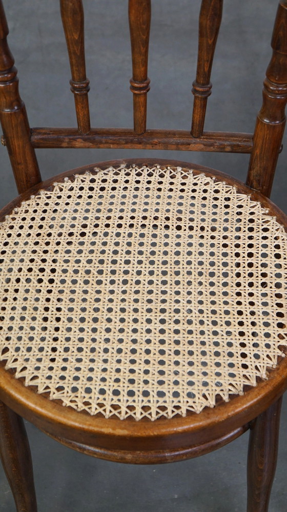 Image 1 of 4 x Thonet bistro chair with new matted seat