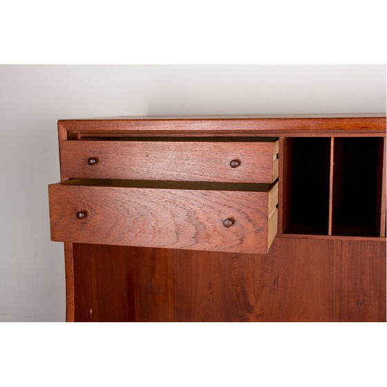Image 1 of Vintage teak secretary desk by Borge Mogensen for Soborg Mobelfabrik, Denmark 1960