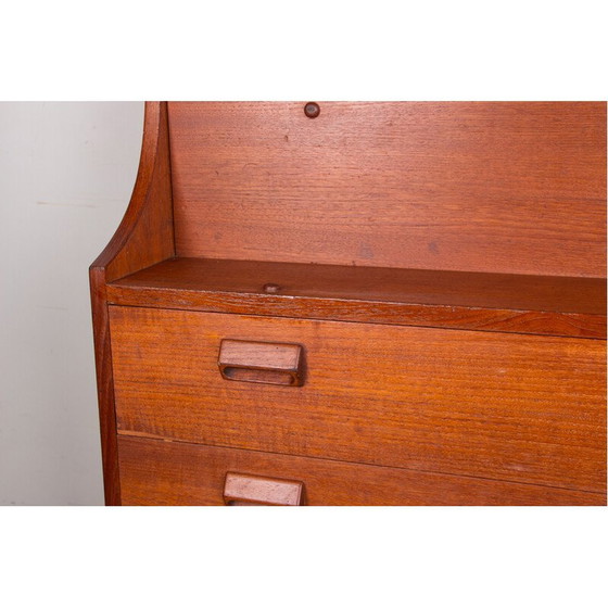 Image 1 of Vintage teak secretary desk by Borge Mogensen for Soborg Mobelfabrik, Denmark 1960