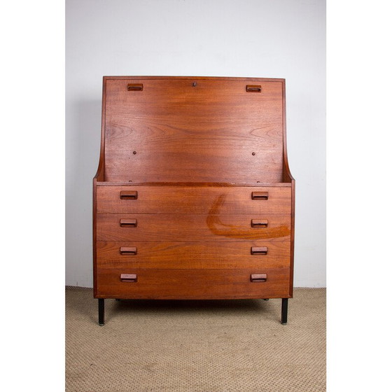 Image 1 of Vintage teak secretary desk by Borge Mogensen for Soborg Mobelfabrik, Denmark 1960