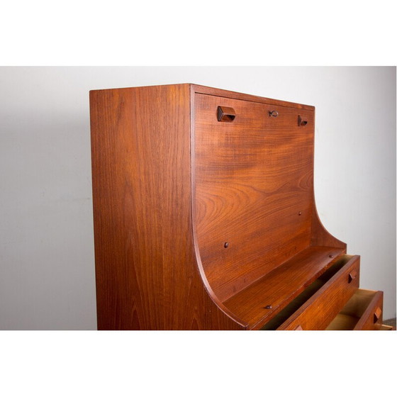 Image 1 of Vintage teak secretary desk by Borge Mogensen for Soborg Mobelfabrik, Denmark 1960