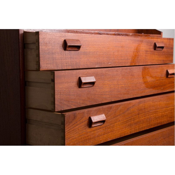 Image 1 of Vintage teak secretary desk by Borge Mogensen for Soborg Mobelfabrik, Denmark 1960