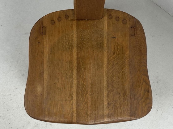 Image 1 of Brutalist Oak Low Chair Or Childrens Chair, 1970S