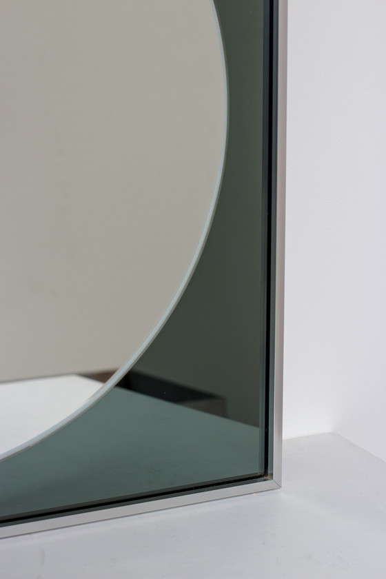 Image 1 of Mirror 'Brevete' By Knitter Duro Belgium 1970s