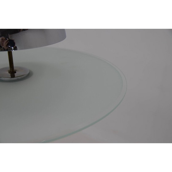 Image 1 of Lampadario vintage Bauhaus in cromo e vetro sabbiato, anni '30