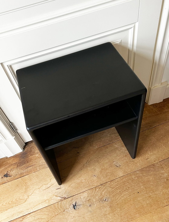 Image 1 of Black Wood Bedside Table (Pair)