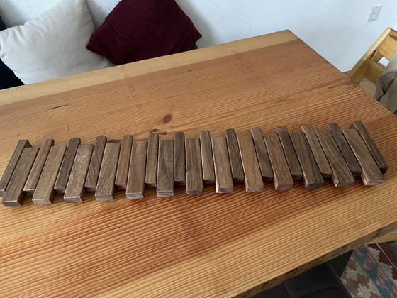 Image 1 of Solid Walnut Piano Coat Rack