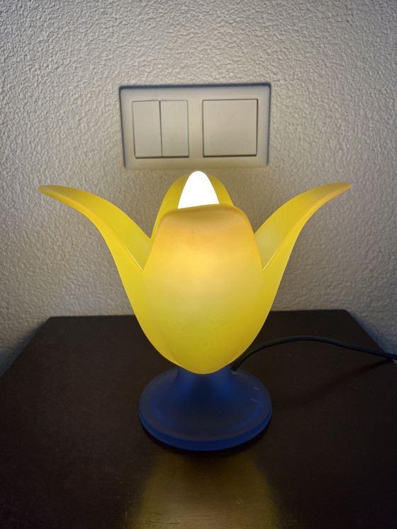 Image 1 of Design Glass Table Lamp (Van de Heg - 1980s)