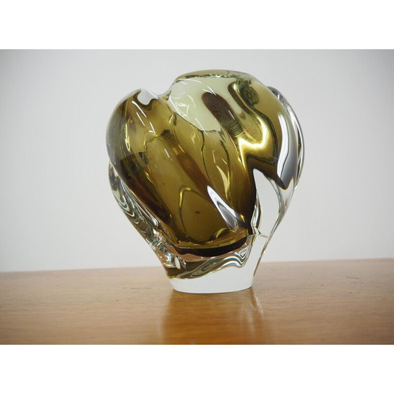 Image 1 of Vintage art glass vase by Josef Hospodka for Chribska Glassworks, Czechoslovakia 1960