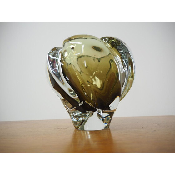 Image 1 of Vintage art glass vase by Josef Hospodka for Chribska Glassworks, Czechoslovakia 1960