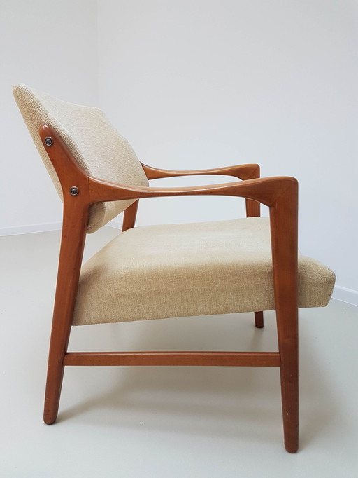 Swedish Solid Teak Chair By Inge Andersson For Bröderna, 1960s