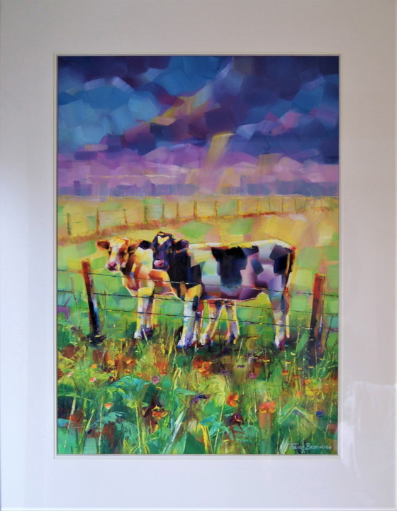 Image 1 of Kalfjes in de wei, Frans Brandsen