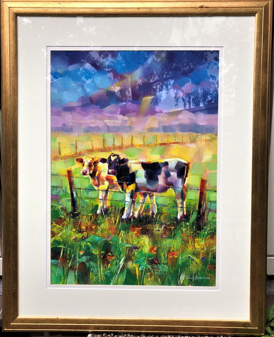 Image 1 of Kalfjes in de wei, Frans Brandsen