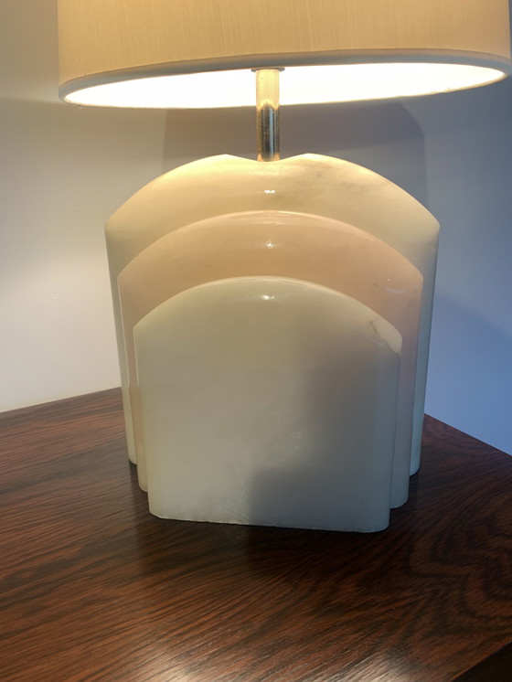 Image 1 of Hollywood regency marble table lamp