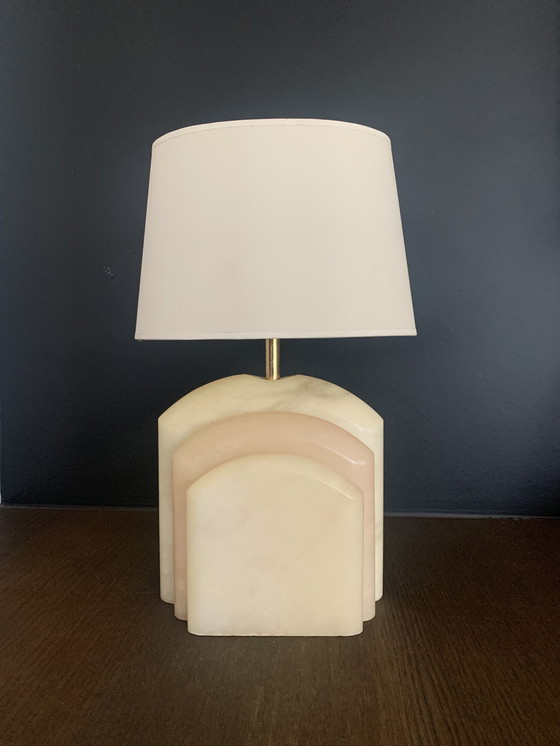 Image 1 of Hollywood regency marble table lamp