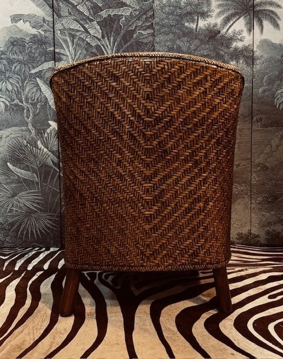 Image 1 of Burma Myanmar Cane Rattan Armchair