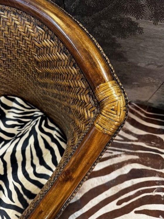 Image 1 of Burma Myanmar Cane Rattan Armchair