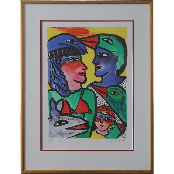 Image 1 of Vintage lithograph by Ulrika Hydman Vallien, 1999