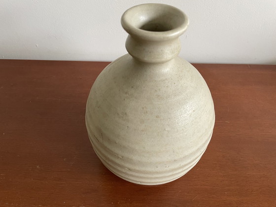 Image 1 of Klaas Fenne De Leeuw Kampen - Pottery Ribbed Vase