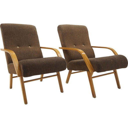 Pair of vintage Armchairs, Czechoslovakia 1960s