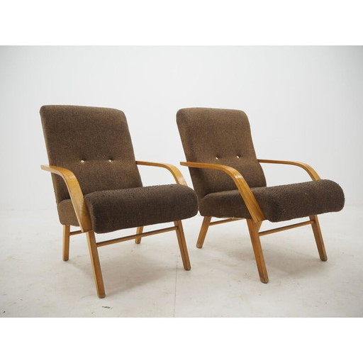 Pair of vintage Armchairs, Czechoslovakia 1960s