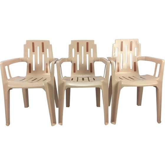 Image 1 of Vintage Set of 3 Boston Garden Chairs by Pierre Paulin for Herny Massonnet Stamp - 1980s